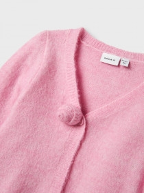 NAME IT Kort Strik Cardigan Darine Pink Frosting